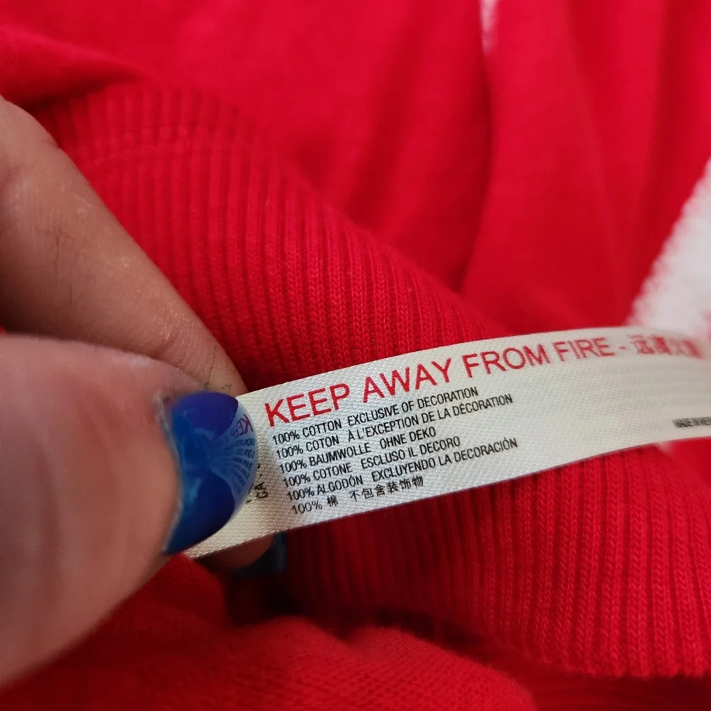 Free People FP Movement Aerial Long Sleeve Top Red & White Women's‎ Size Large